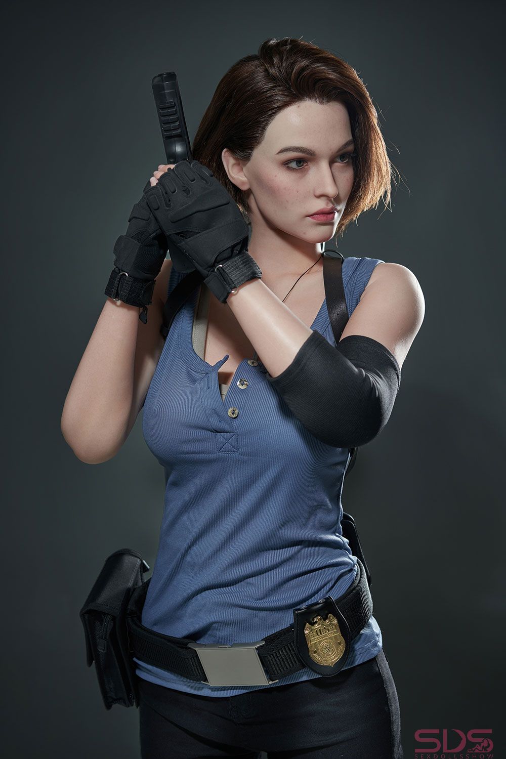 Game Lady Jill Valentine Resident Evil Jill Valentine Cosplay Silicone Sex Doll 168cm5ft6 E Cup 0309